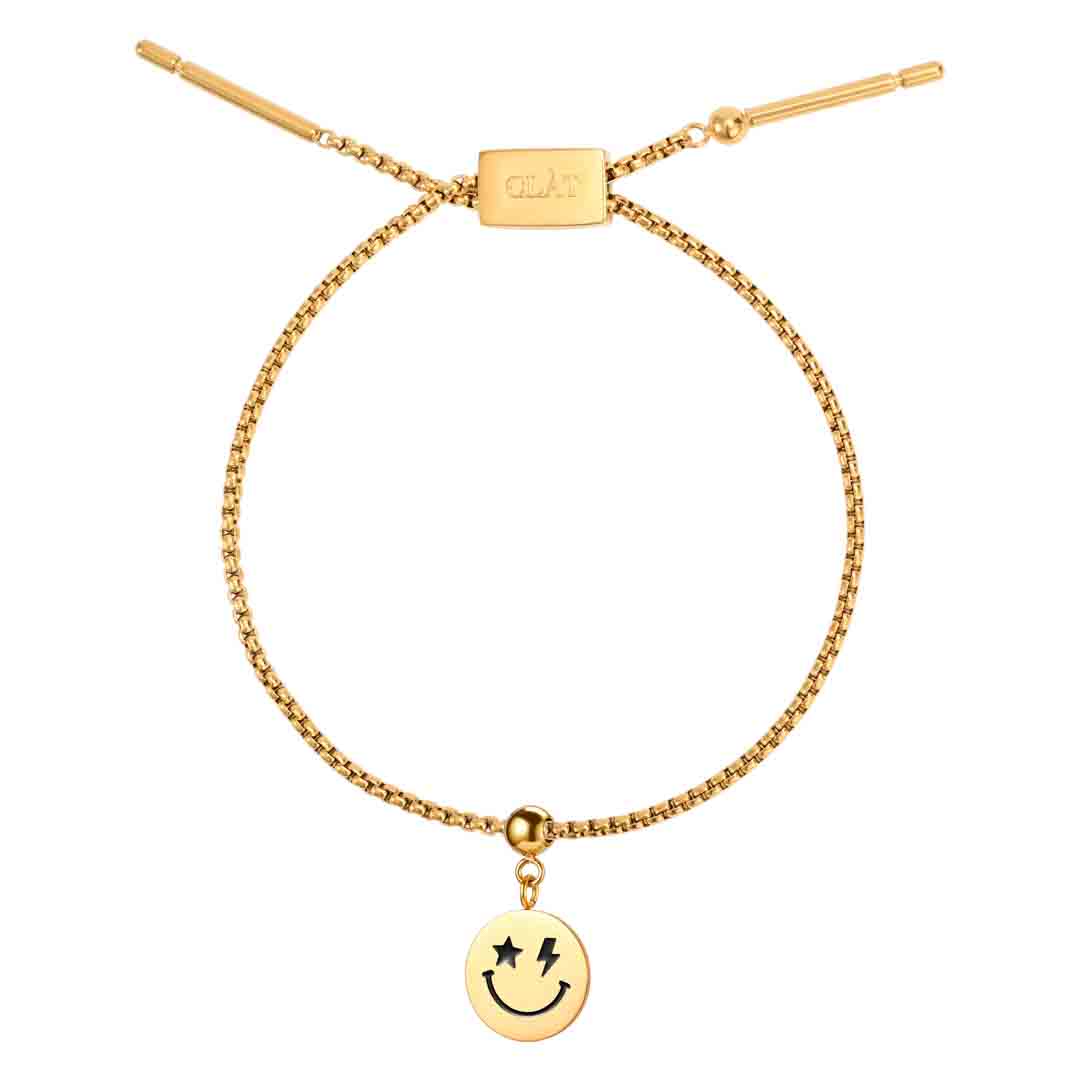 Box Chain Smiley Face Bracelet