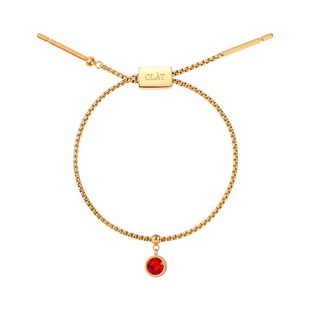 Box Chain Ruby Bracelet