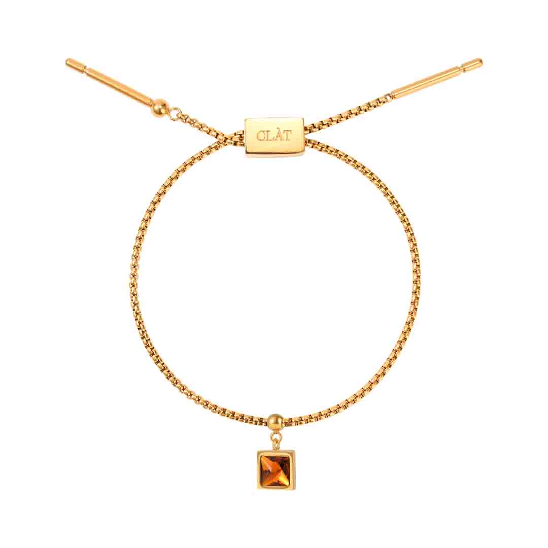 Box Chain Citrine Bracelet