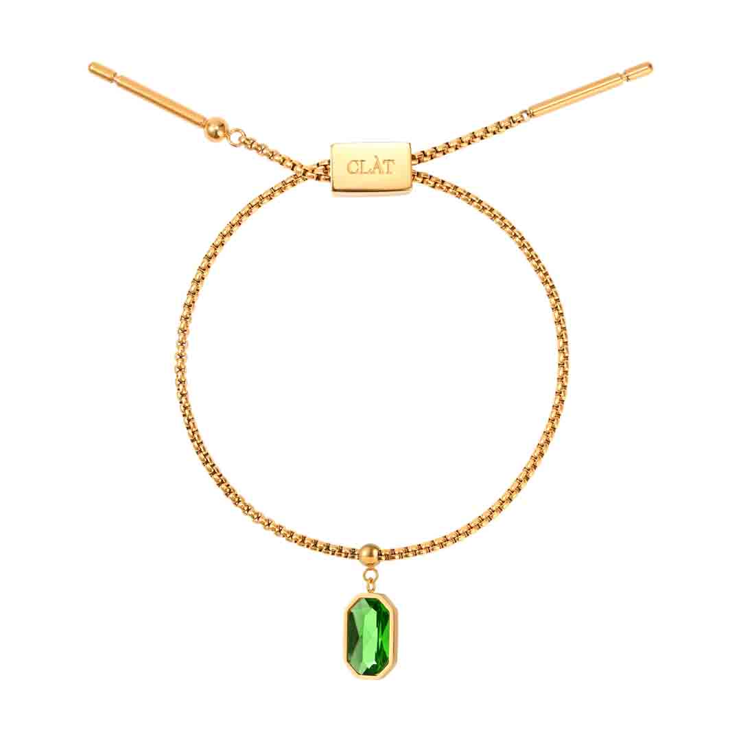 Box Chain Peridot Bracelet