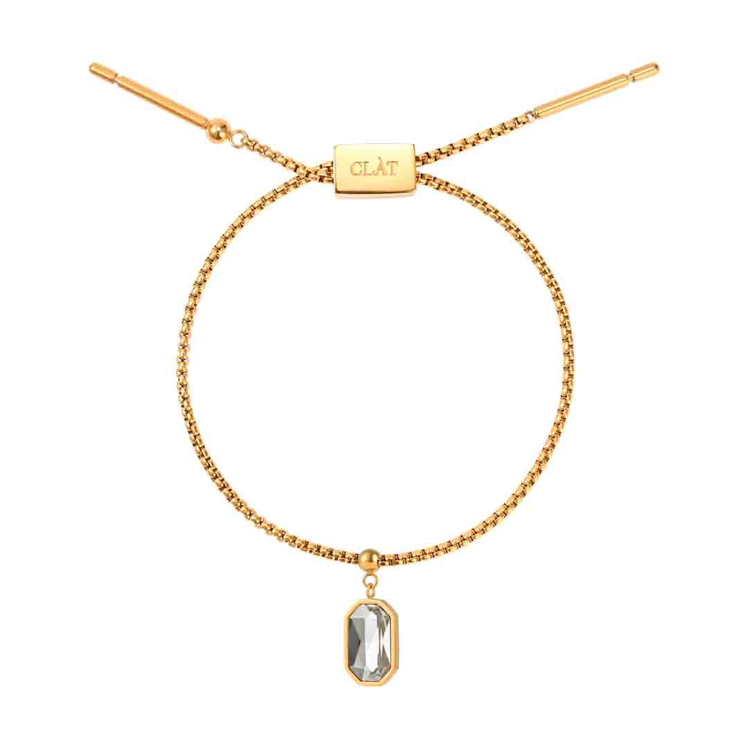 Box Chain Clear Quartz Bracelet