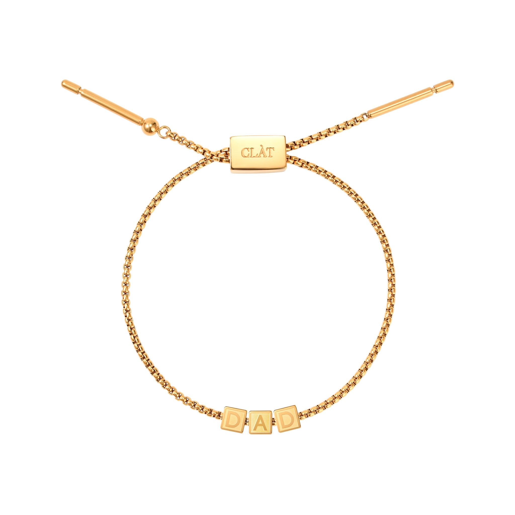 "Dad" Cube Letter Box Chain Bracelet