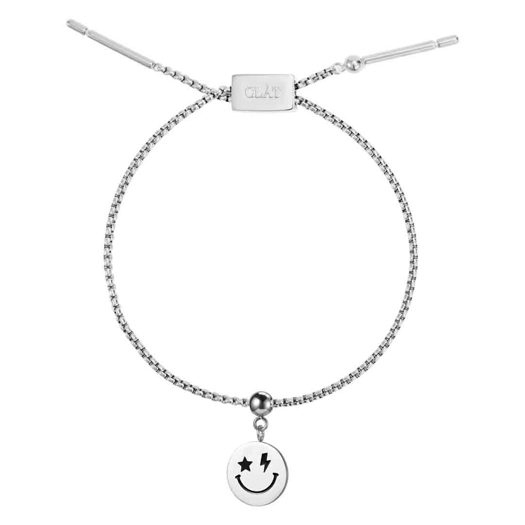 Box Chain Smiley Face Bracelet
