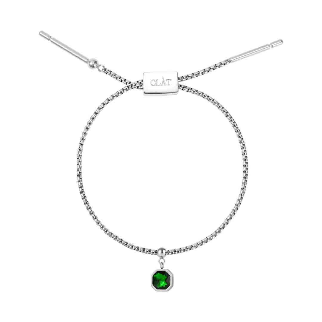 Box Chain Emerald Bracelet