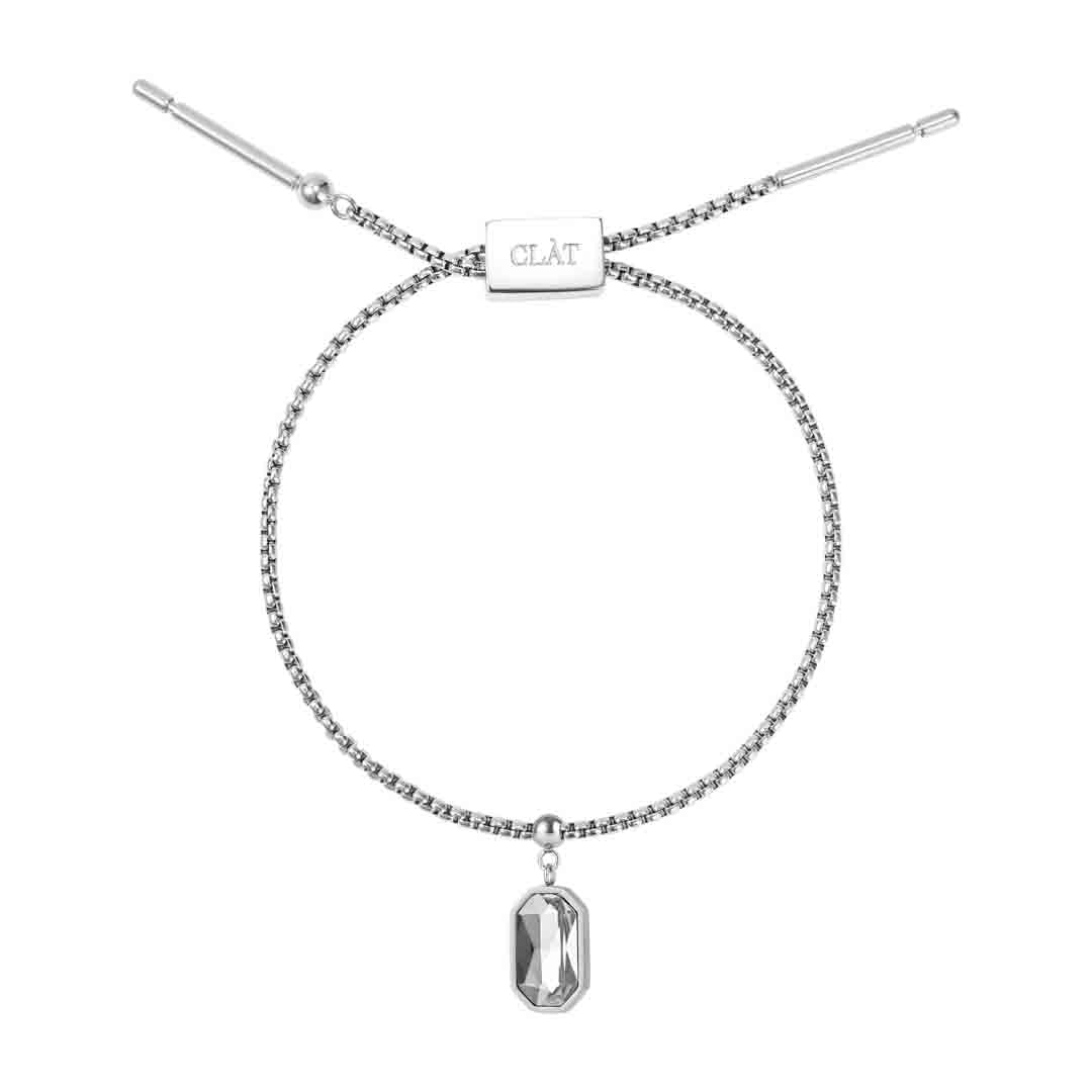 Box Chain Clear Quartz Bracelet