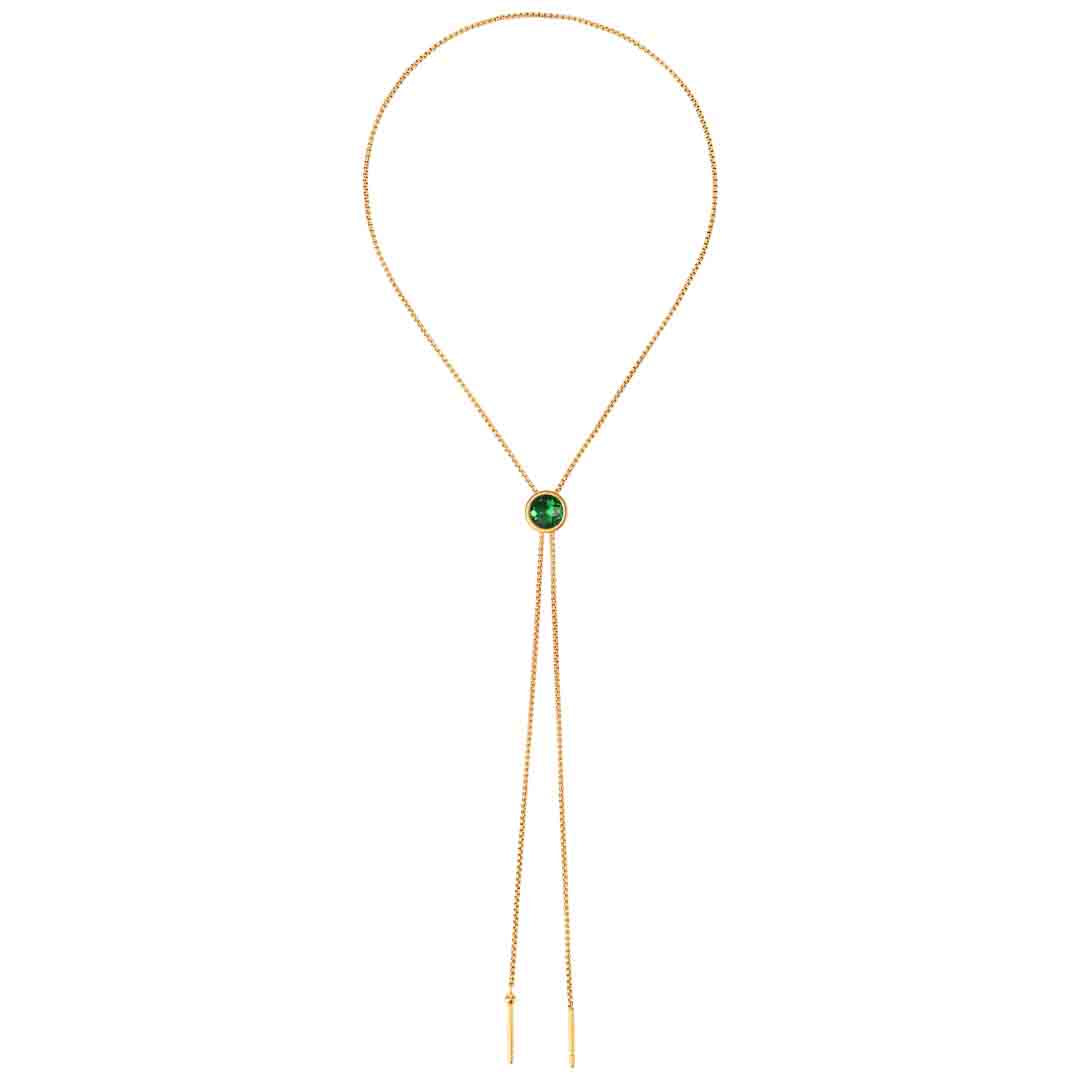 Box Chain Emerald Bolo Necktie