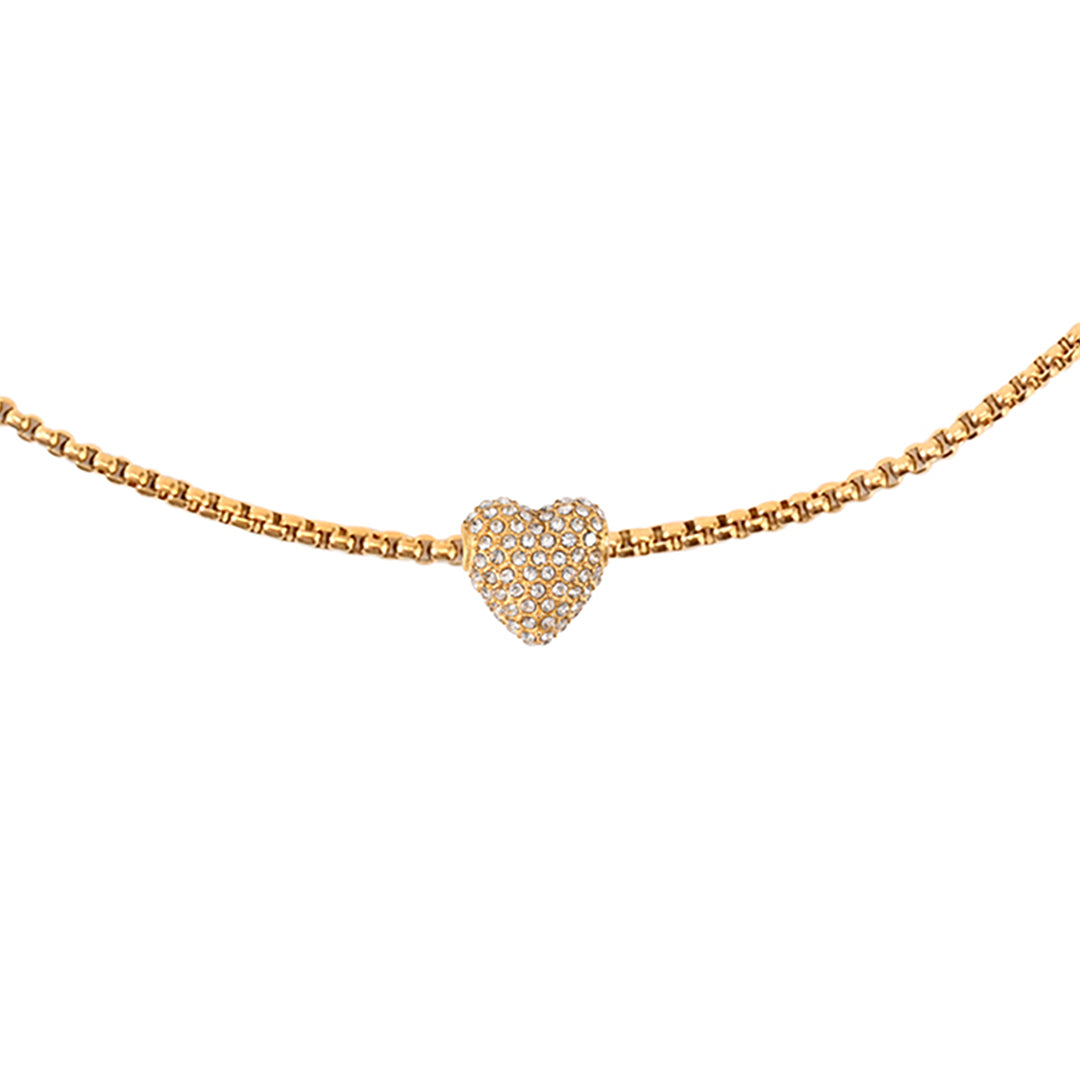 Bubble Heart Chain Necklace