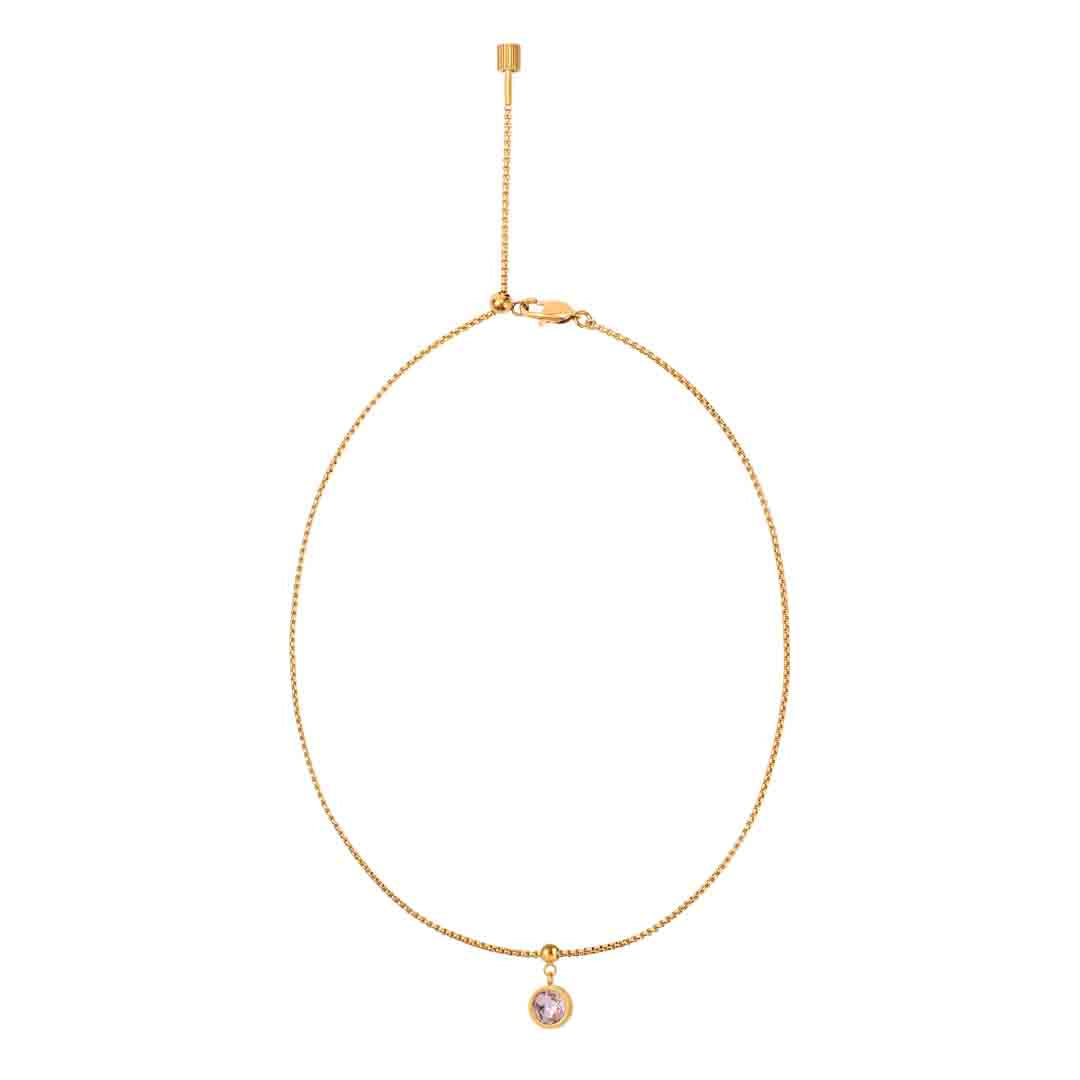 Box Chain Alexandrite Necklace