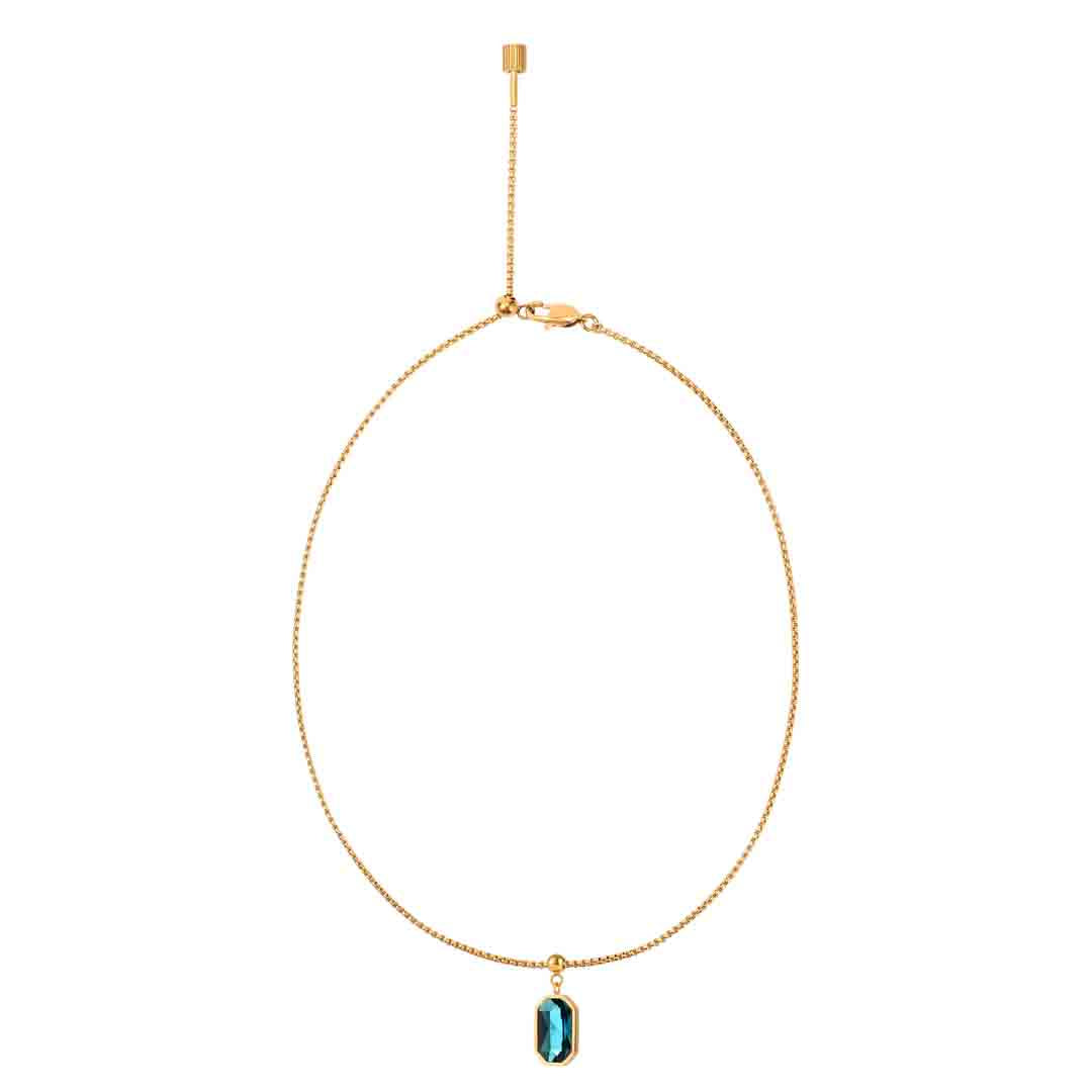 Box Chain Turqouise Necklace