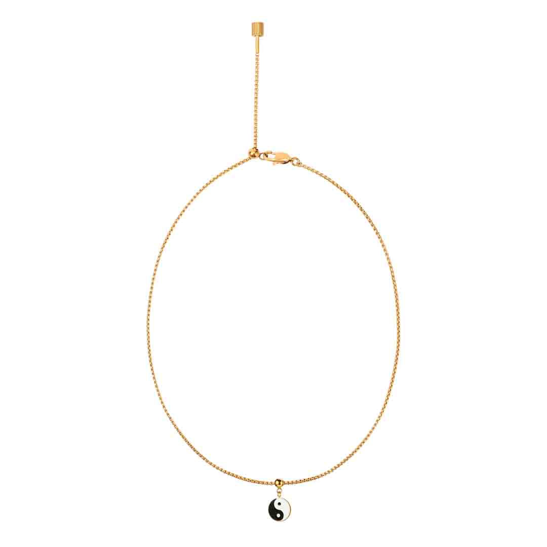 Box Chain Yin & Yang Necklace