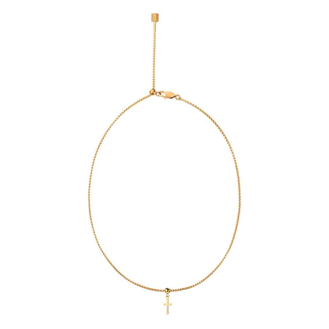 Box Chain Cross Necklace