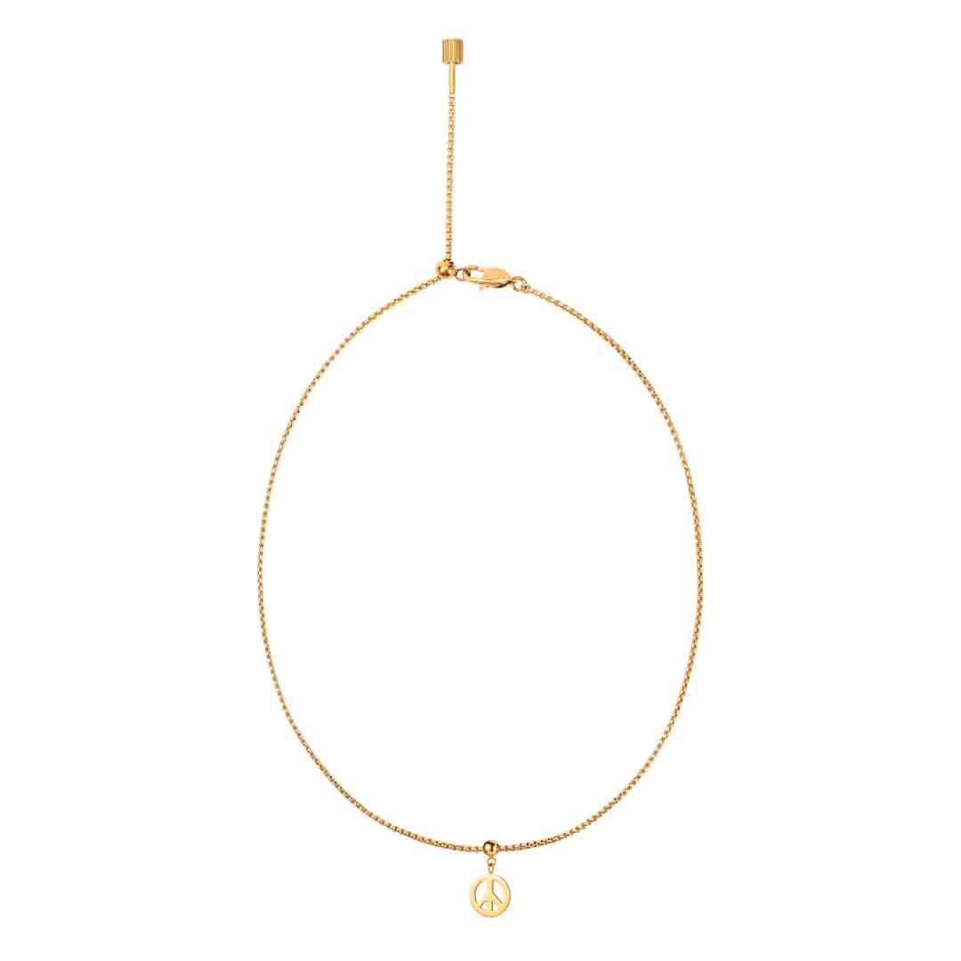 Box Chain Peace Necklace