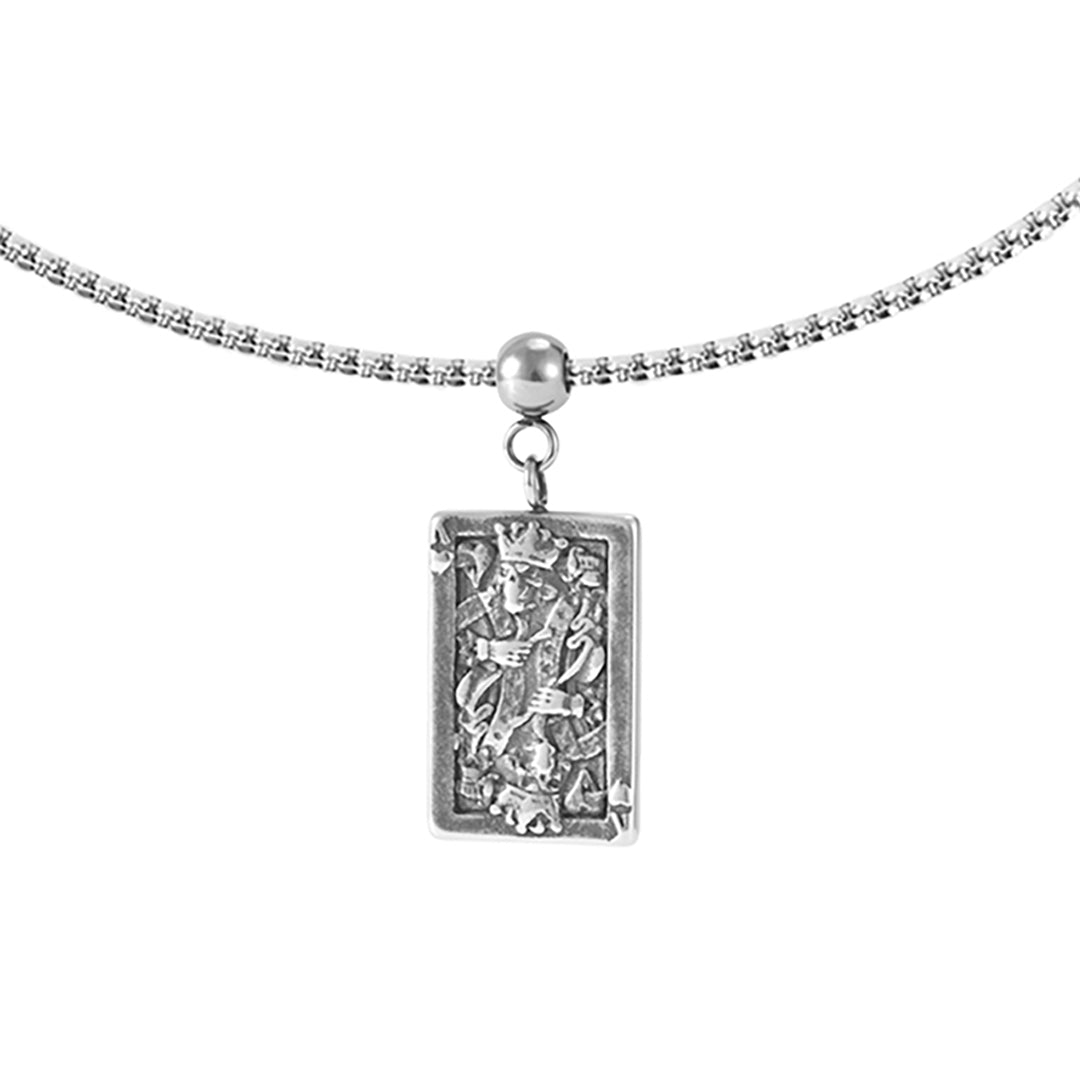 Skeleton King Card Box Chain Necklace