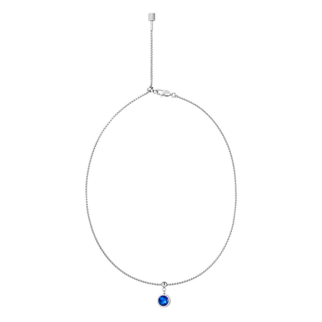 Box Chain Sapphire Necklace