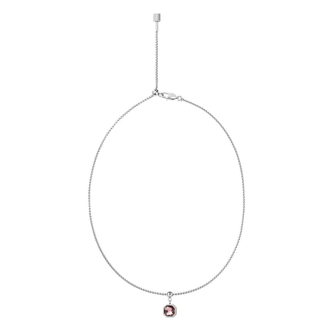 Box Chain Amethyst Necklace