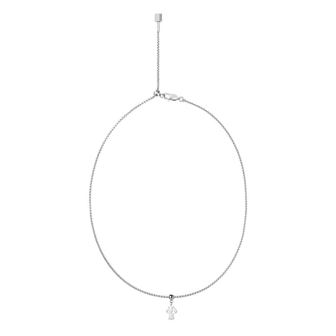 Box Chain Mushroom Necklace
