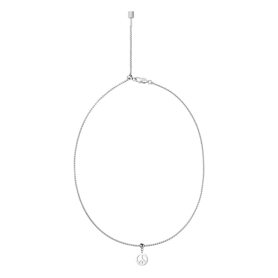 Box Chain Peace Necklace