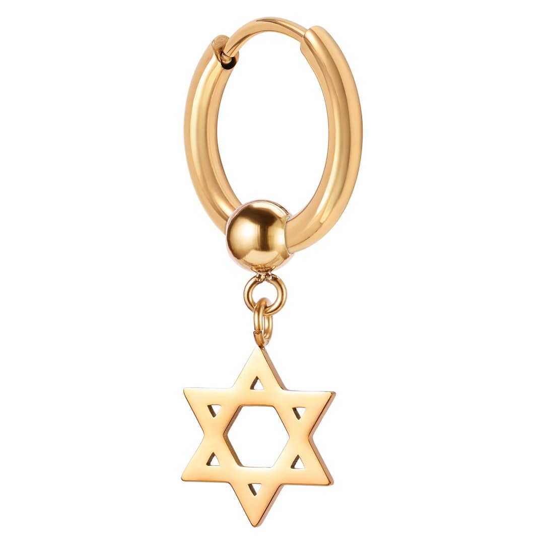 Star of David Single Earring