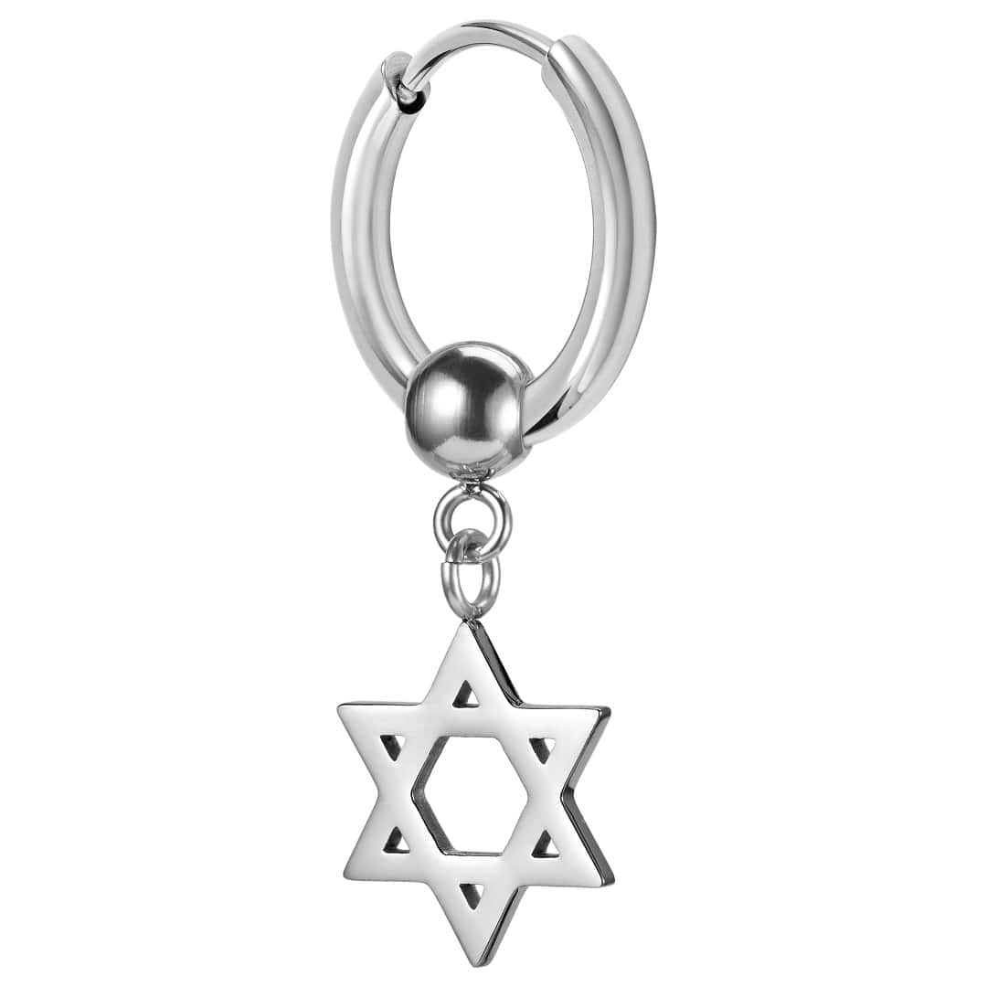 Star of David Single Earring