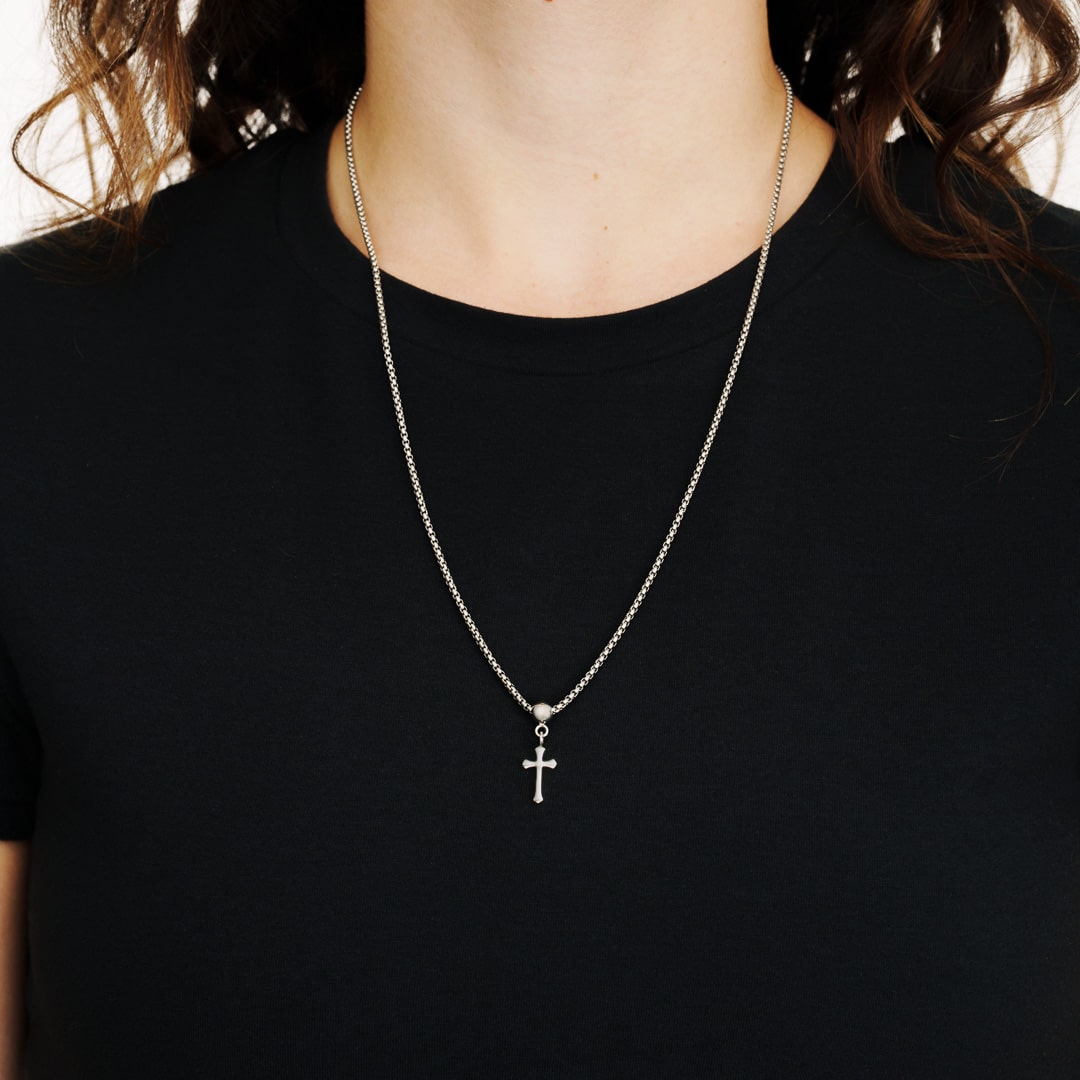 Box Chain Cross Necklace