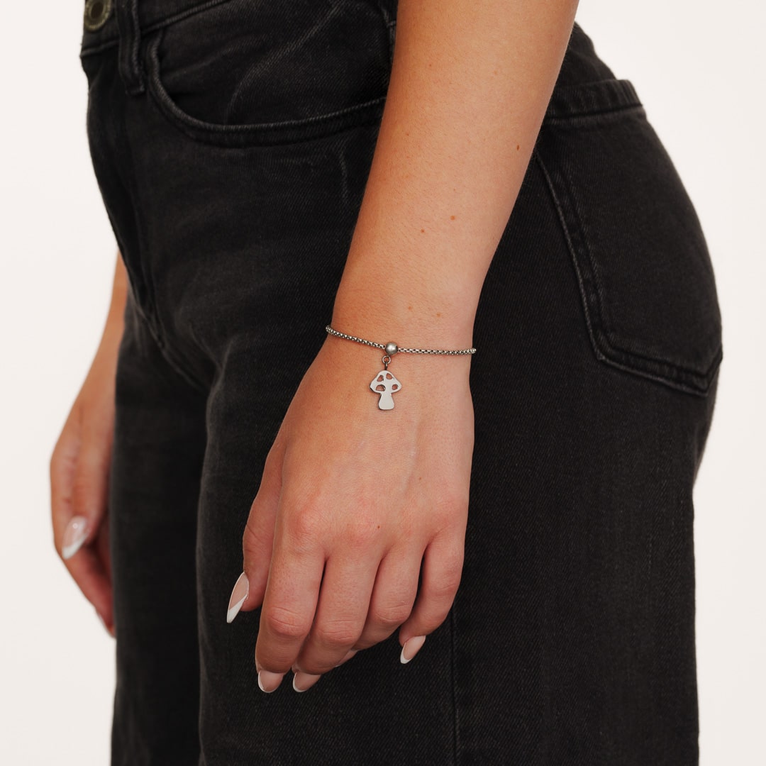 Box Chain Mushroom Bracelet