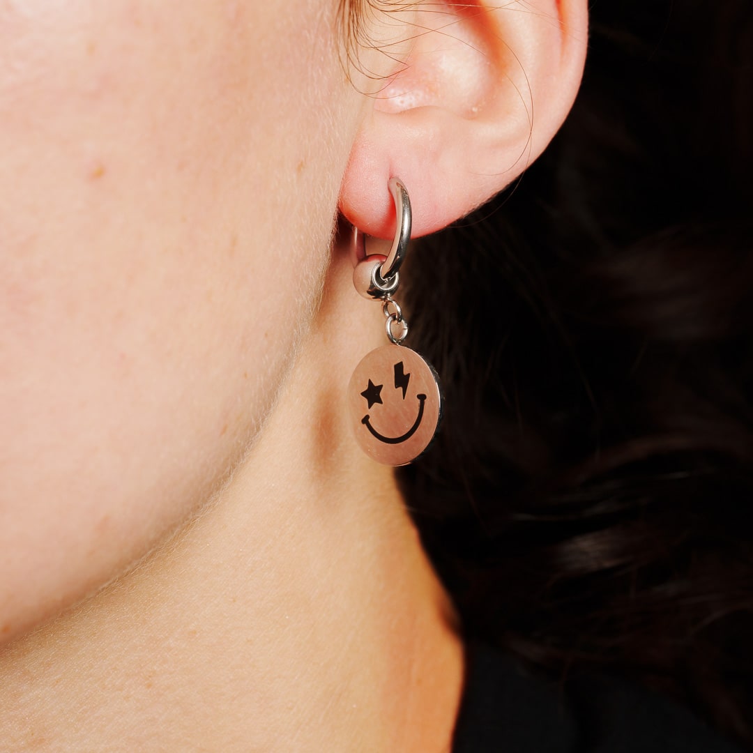 Smiley Face Single Earring