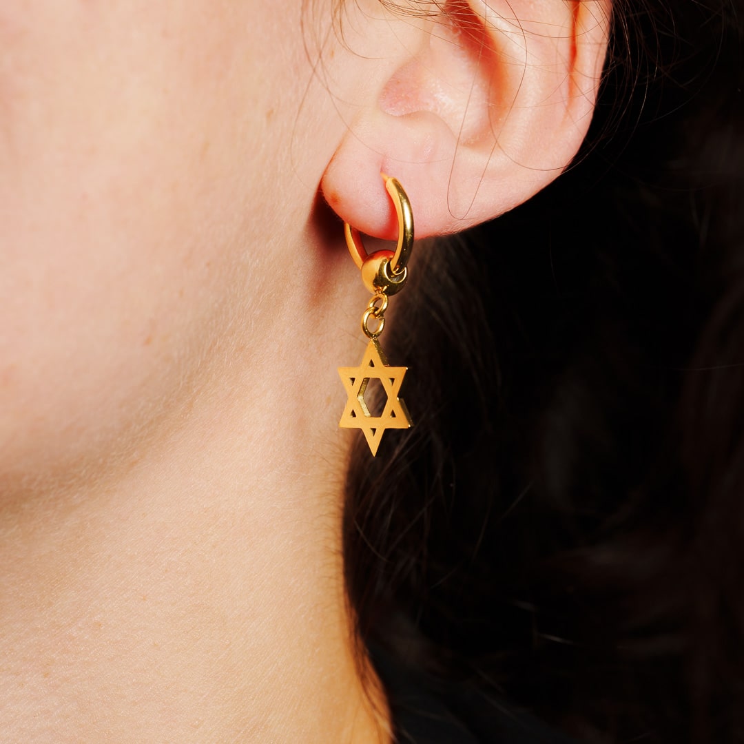 Star of David Single Earring