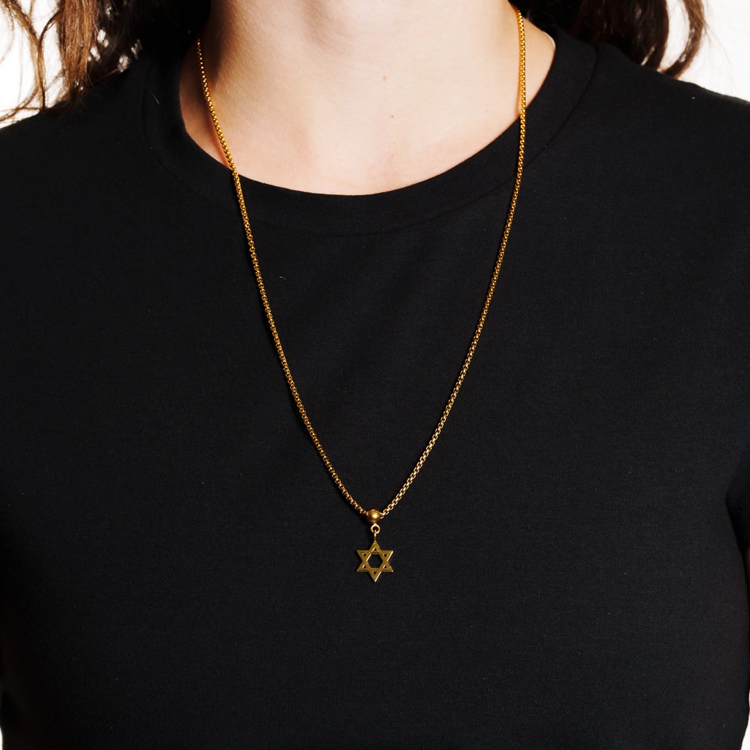 Box Chain Star of David Necklace