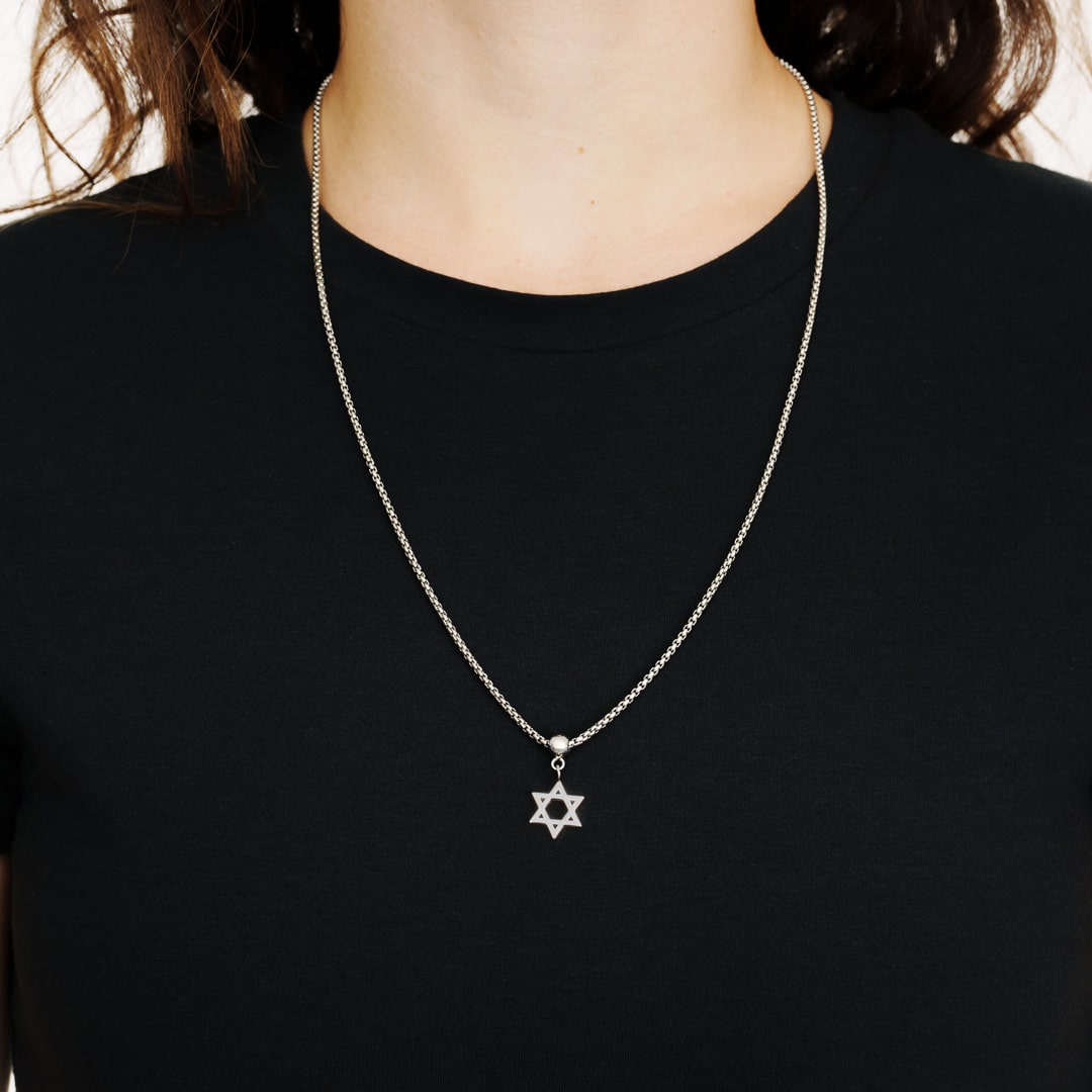 Box Chain Star of David Necklace