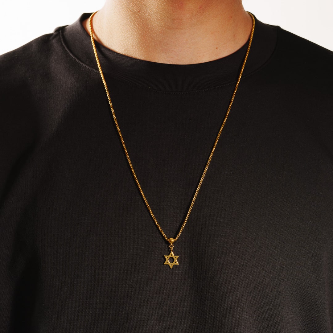Box Chain Star of David Necklace
