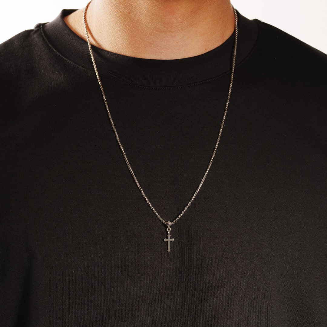 Box Chain Cross Necklace