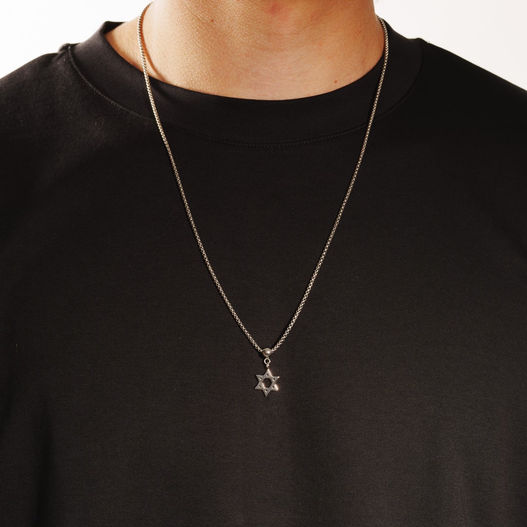 Box Chain Star of David Necklace