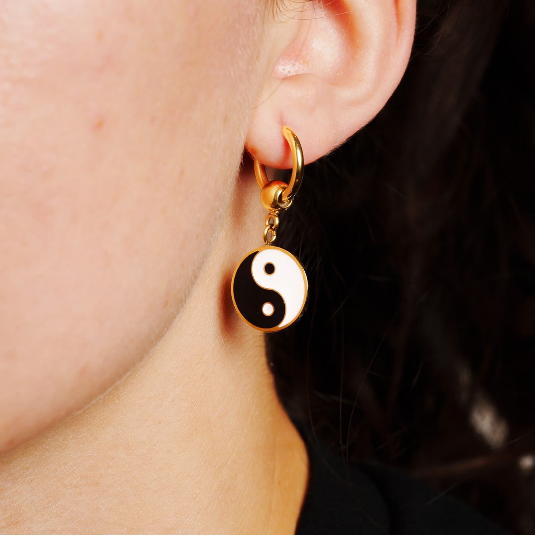 Yin Yang Single Earring