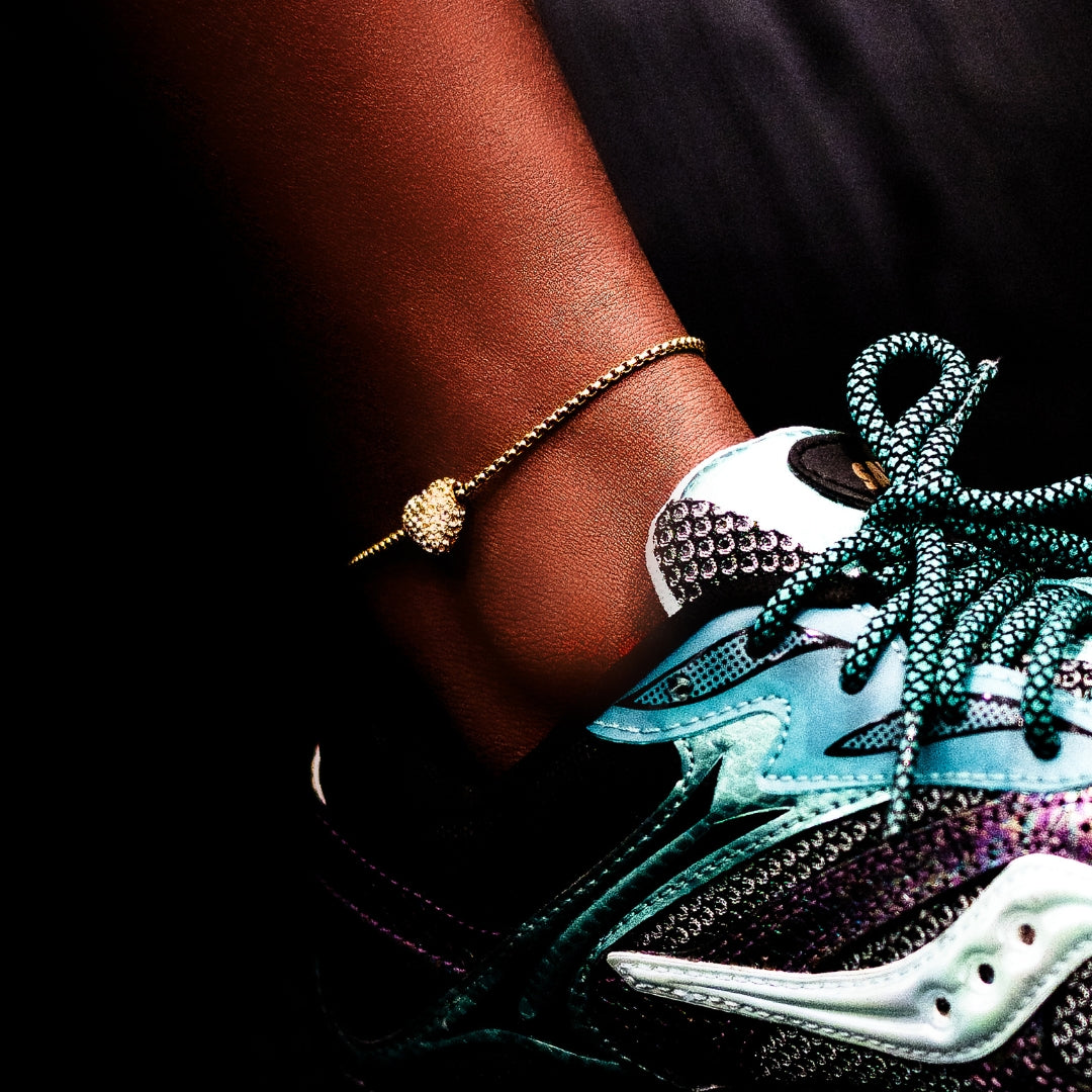 Bubble Heart Slider Chain Bracelet