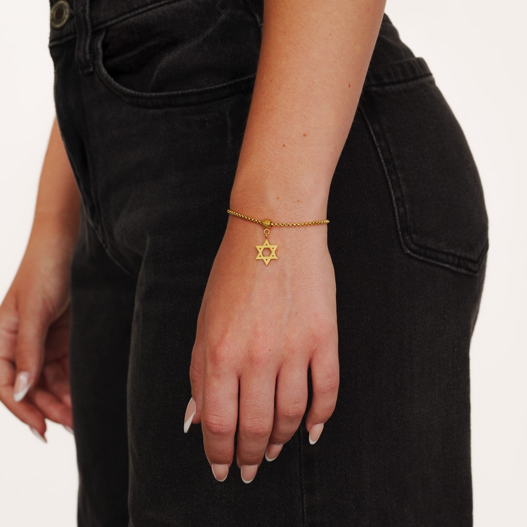 Box Chain Star of David Bracelet