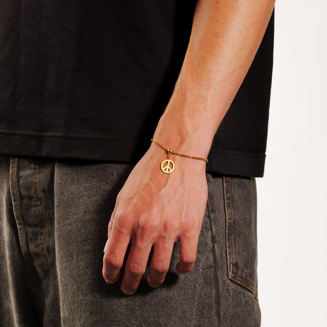 Box Chain Peace Bracelet