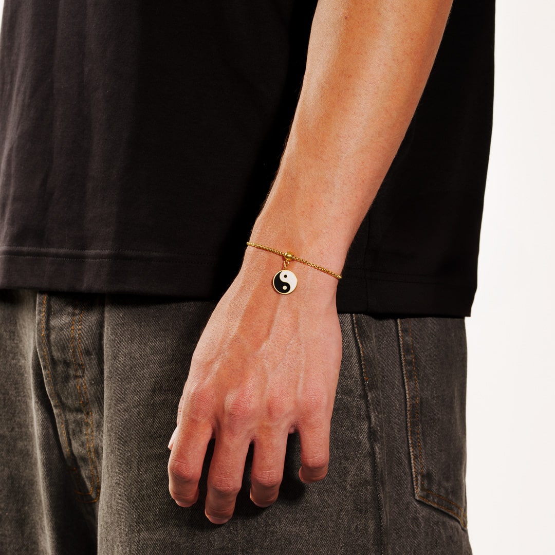 Box Chain Yin & Yang Bracelet
