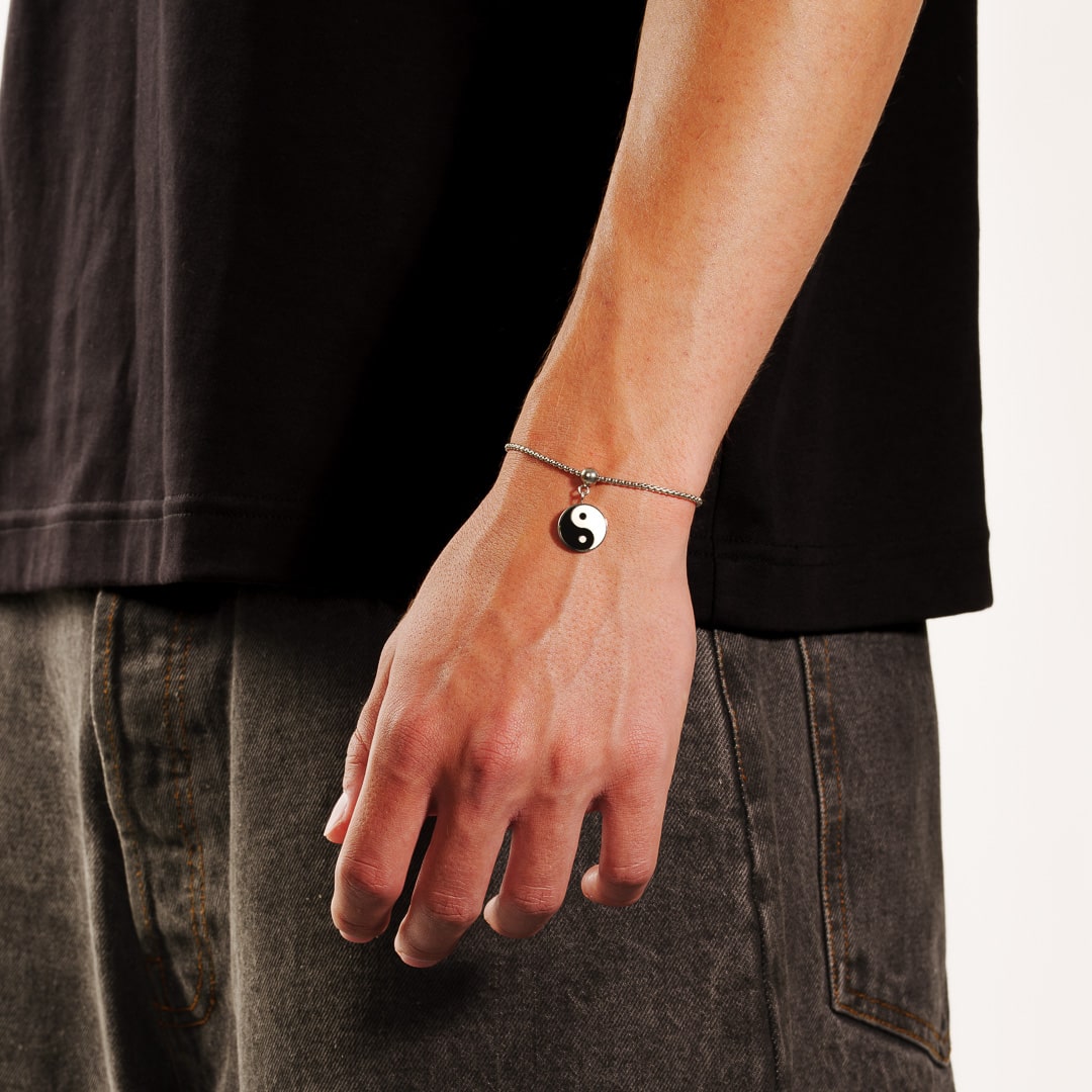 Box Chain Yin & Yang Bracelet