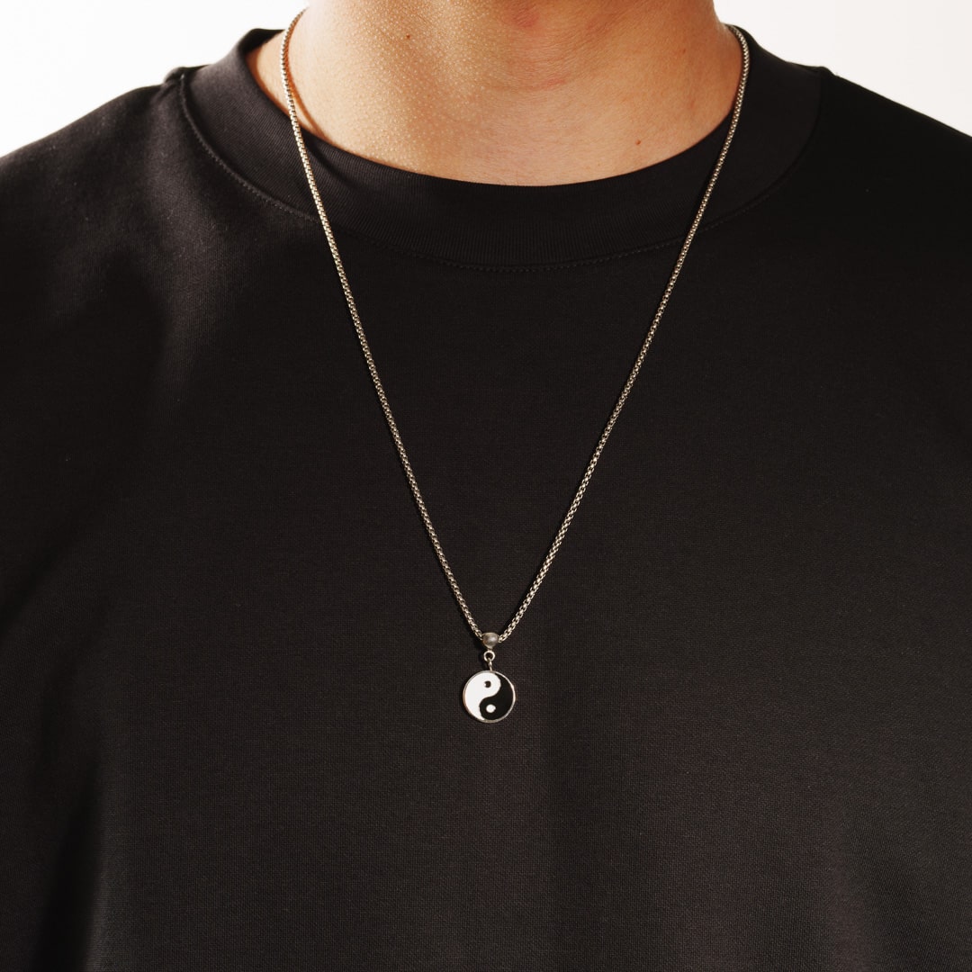 Box Chain Yin & Yang Necklace