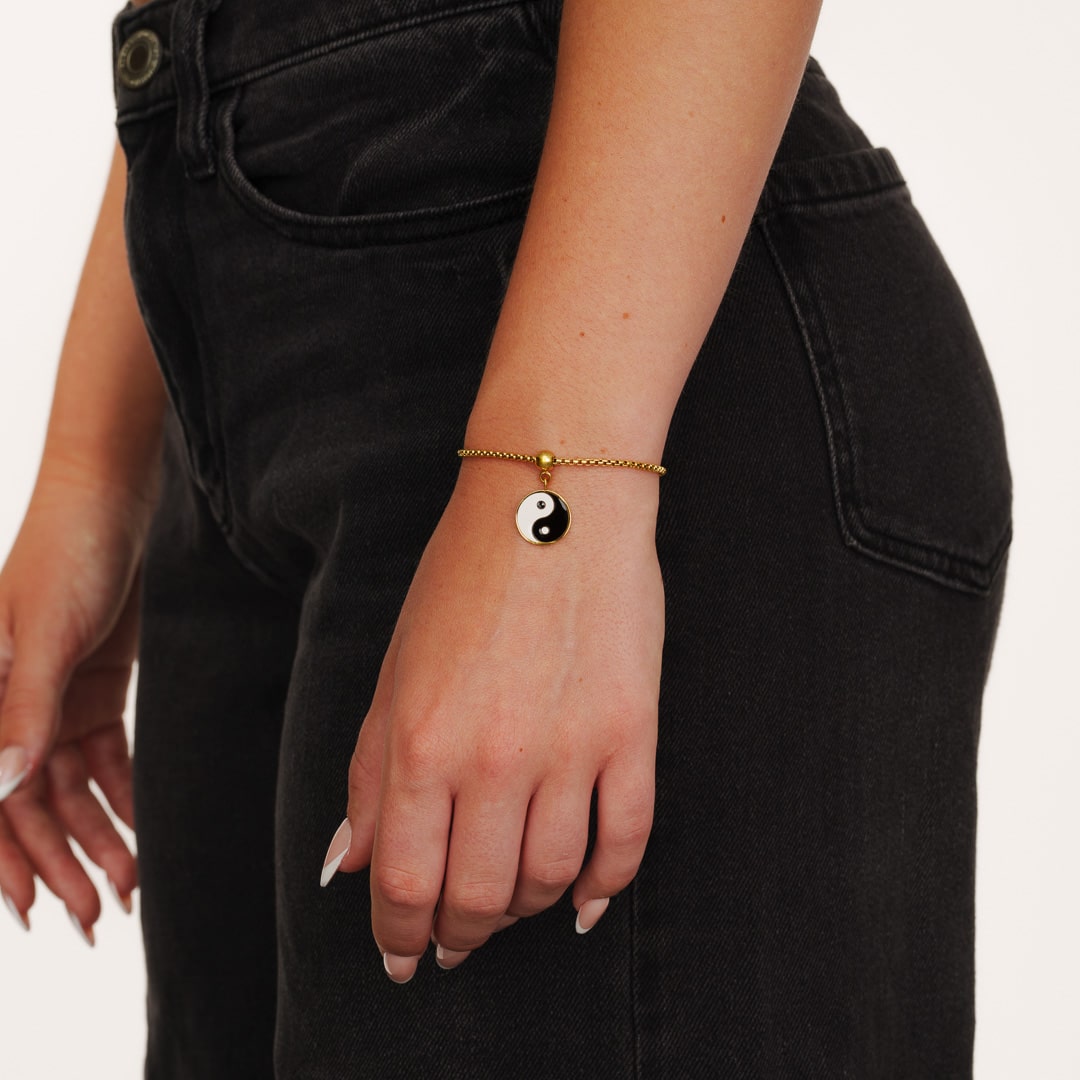 Box Chain Yin & Yang Bracelet