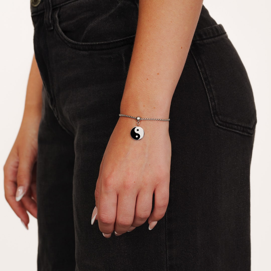 Box Chain Yin & Yang Bracelet